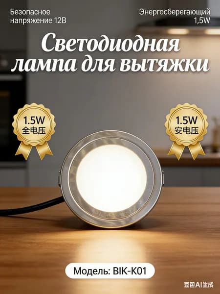 Светодиодная лампа 12 В для вытяжки; подходит для кухни