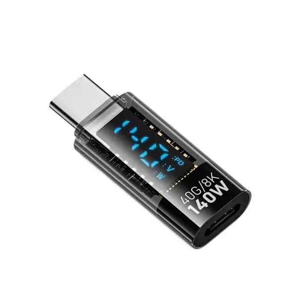 N4(T I N M) Адаптер USB C, Светодиодный Дисплей, Измеритель Мощности, Тестер, Черный