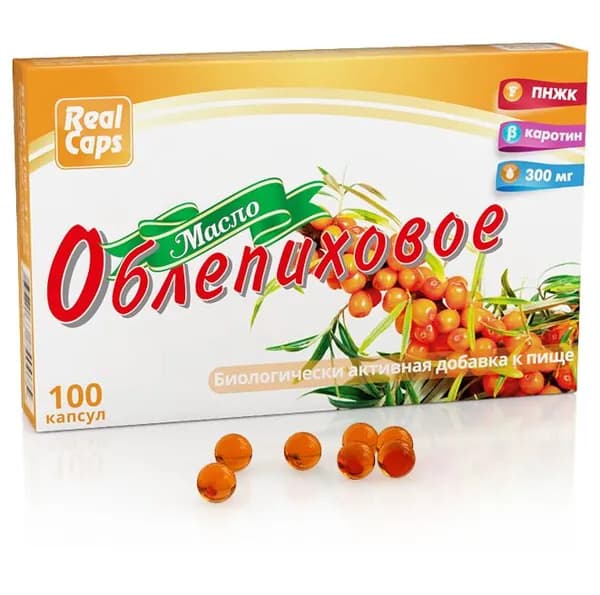 Масло облепиховое, 100 капсул