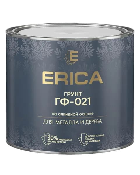Грунт ГФ-021 для металла и дерева на алкидной основе - красно-коричневый / 1,8кг