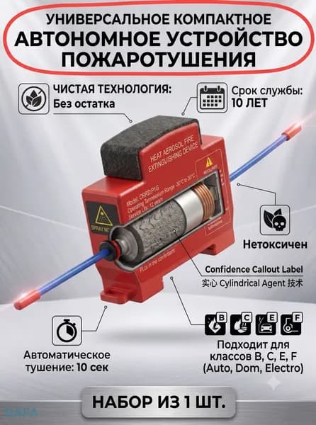 Аэрозольное устройство пожаротушения термоактивируемое для электрощитов и шкафов