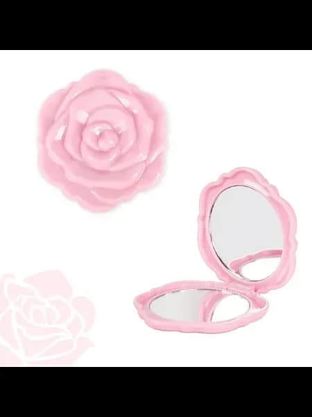 КуZHEN Ретро-зеркальце с розой Light pink