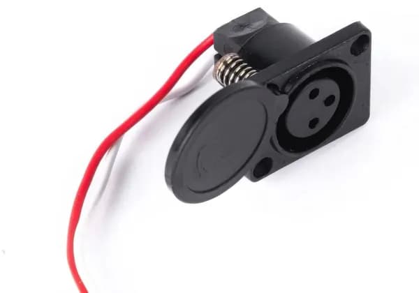 Зарядный разъём гнездо 3PIN для электровелосипеда и инвалидной коляски