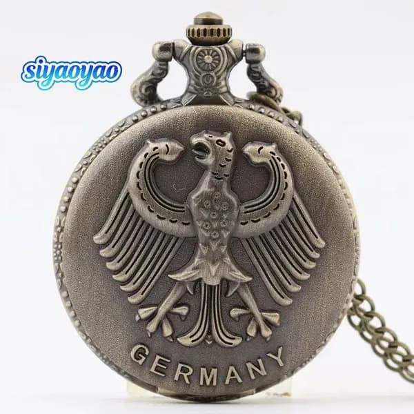 Карманные часы с орлом Replica Antique Flip (винтажные, в стиле ретро, подарок из Германии)