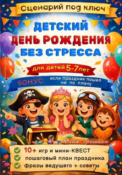 Сценарий: Детский День Рождения без стресса | Гришина Юлия | Электронная книга