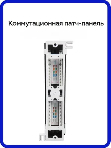 Патч-панель коммутационная настенная, 12 портов RJ45, категория 5e, неэкранированная, универсальная