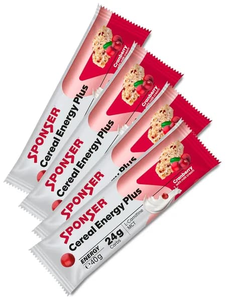 Sponser CEREAL ENERGY PLUS, Клюква (4x40г), зерновой батончик