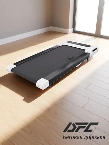Беговая дорожка DFC AXEFIT TM200-3 электрическая для дома без поручней, компактная, ультратонкая, для ходьбы и бега до 110 кг, беговое полотно 95 х 40 см, скорость до 6 км/ч, белая