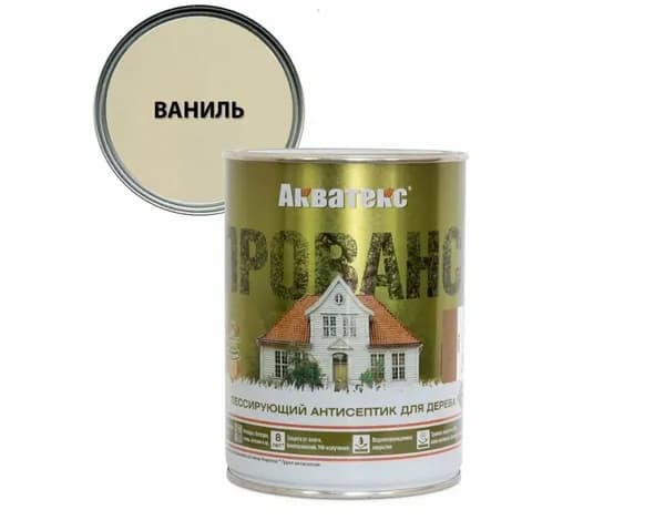 Пропитка-антисептик АКВАТЕКС Прованс лессирующий, для дерева, ваниль (0,75л)
