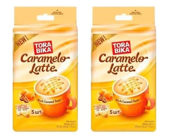 Torabika Кофейный напиток CARAMELO Latte 5пак*25г., 2 уп
