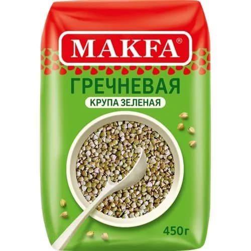Makfa Крупа гречневая ядрица зеленая, 450 г