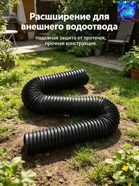 Наружная дренажная труба для дождевой воды, телескопическая удлинительная дренажная труба, 1,4 м