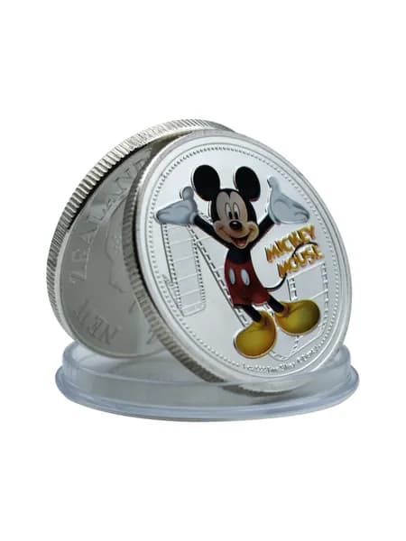 Набор памятных монет Disney 7 шт. 40мм: Микки Маус, Минни, Дональд Дак, Дейзи, Гуфи, Плуто, коллекционные сувенирные монеты, подарок детям и взрослым, фанатам Диснея