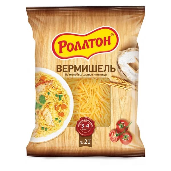 Вермишель Роллтон из твердых сортов пшеницы 400г., 1 шт