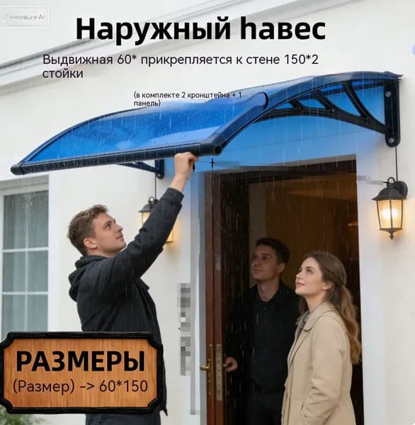 Открытый пластиково-стальной навес для окон и дверей с поликарбонатной плитой, защита от дождя и солнца для дома и балкона