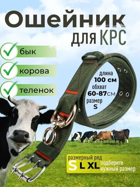 Ошейник для Скота, Коров, Телят, Больших собак 100 см/50 мм 4 слоя нейлон