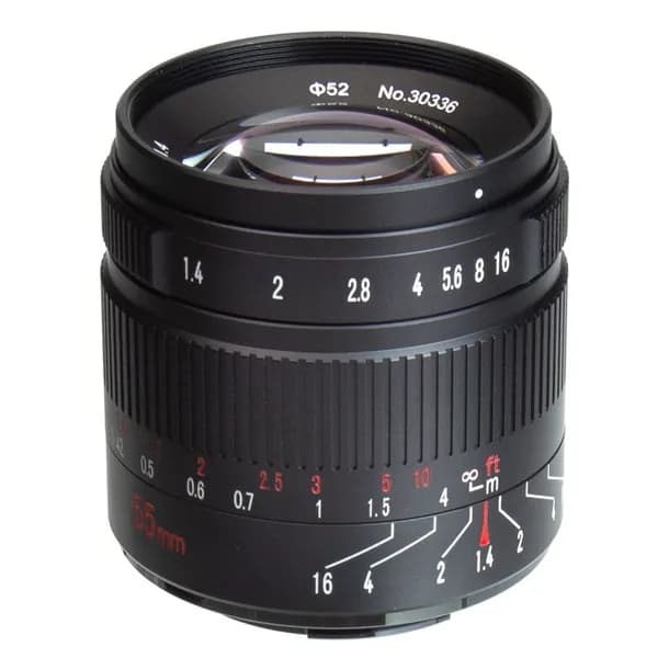 Объектив 7artisans 55mm F1.4 II Canon EOS-M, черный