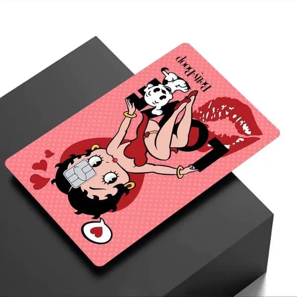Бетти Буп Мультфильм Betty Boop Наклейка на банковскую карту, водостойкая антицарапинная защитная