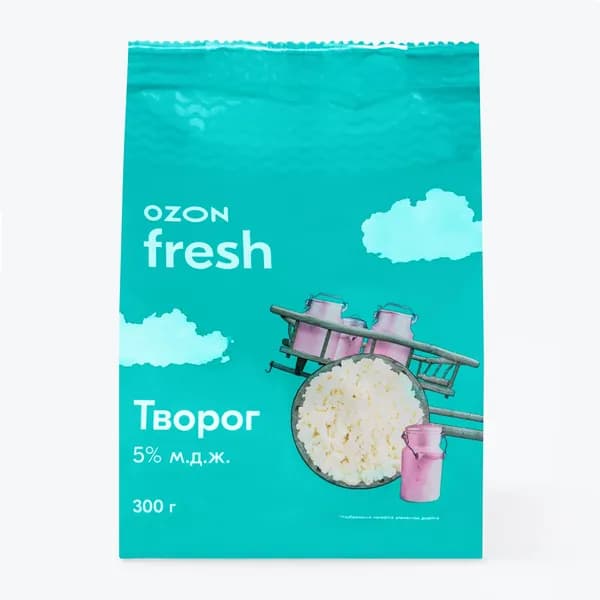 Творог 5%, ГОСТ, 300 г, Ozon Fresh
