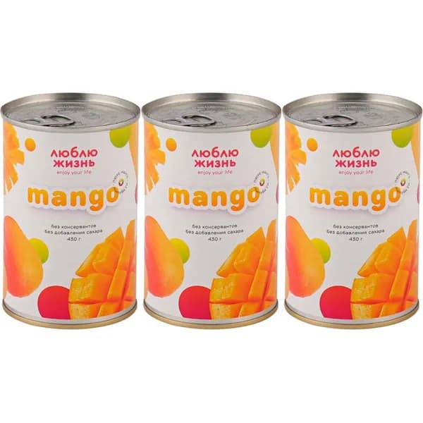 Манго Люблю жизнь пюре 430 г, набор: 3 штуки