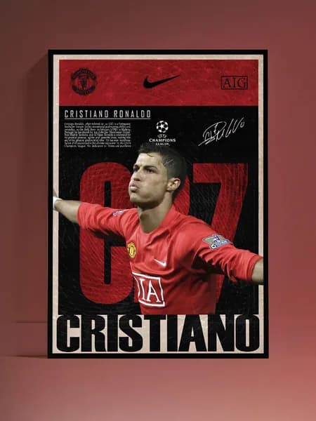 Стильный постер Cristiano Ronaldo Криштиану Роналду без рамы (29,7х42см)