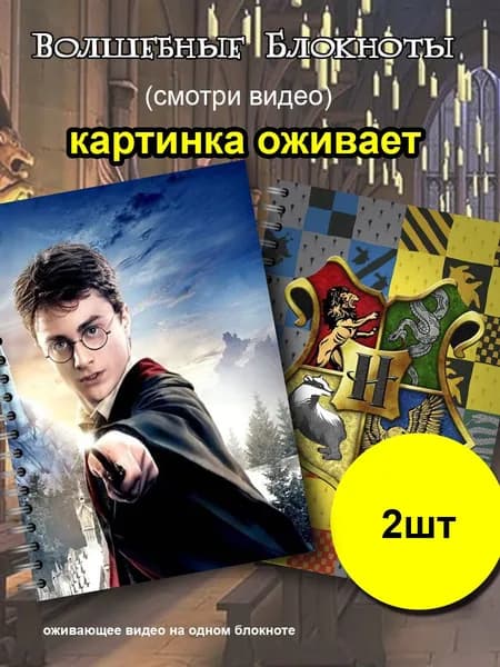 Набор блокнотов "Гарри Поттер" 2 шт тетради на пружине Хогвартс
