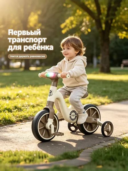 Детский велосипед светло-коричневый Детский велосипед