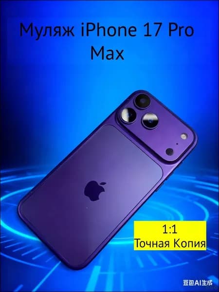 Макет iPhone 17 Pro Max Тёмно-синий