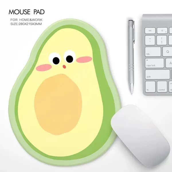 Коврик для мышки игровой, avocado ikovrik, милый коврик на стол, уникальный дизайн и форма, прошитые края