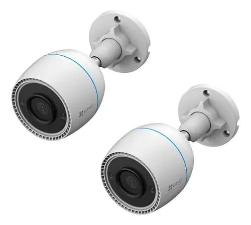 IP видеокамера Ezviz CS-H3c Не (Color) 2МП Уличная Wi-Fi камера встроенный микрофон и слот под microsd карту. Комплект 2 штуки