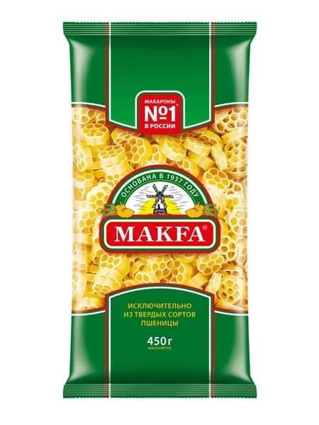 Макароны Makfa цветочки группа А высший сорт, 450г x 1 шт
