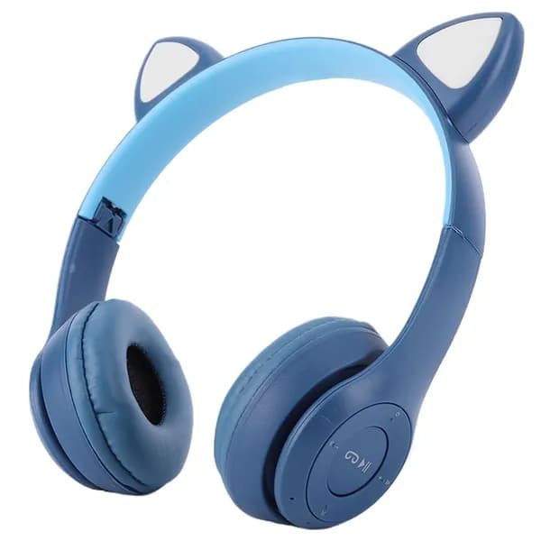 Наушники беспроводные с микрофоном P47M, Bluetooth, 3.5 мм, USB Type-C, темно-синий