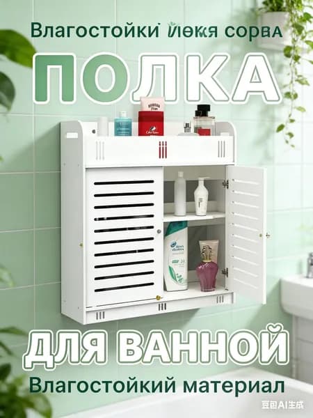 Шкаф для ванной,, 38х17х43 см, Универсальный