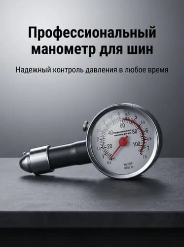 Манометр автомобильный, 1 шт.