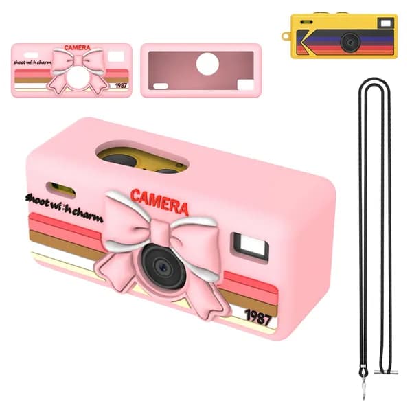 Силиконовый чехол для цифровой камеры Kodak Charmera с защитой от ударов и пыли, розовый