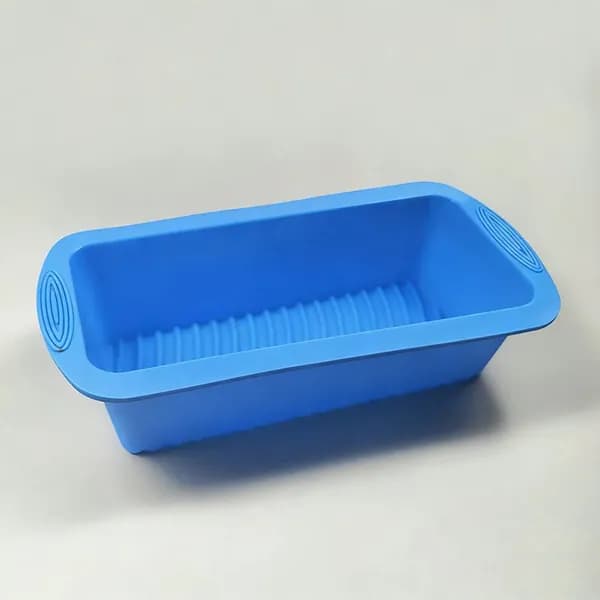 Силиконовая форма для выпечки прямоугольная, синяя, 27x13.5x6.7 см