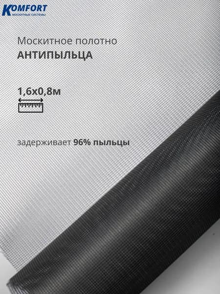 Москитная сетка Антипыльца Poll-Tex антипыль полотно черная 1,6*0,8 м