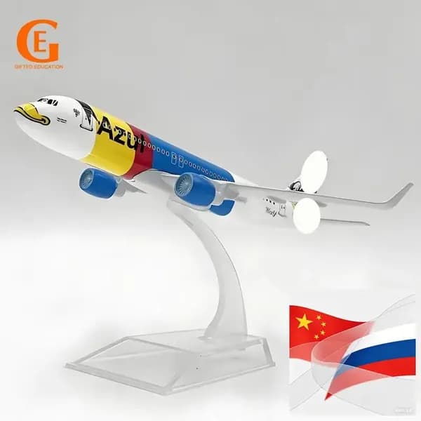 Металлическая Модель Самолета Azul Airlines Бразилия Аэробус 320, Масштаб 1:400, Синий