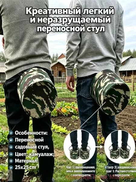 Садовая скамейка 25х25х25 см