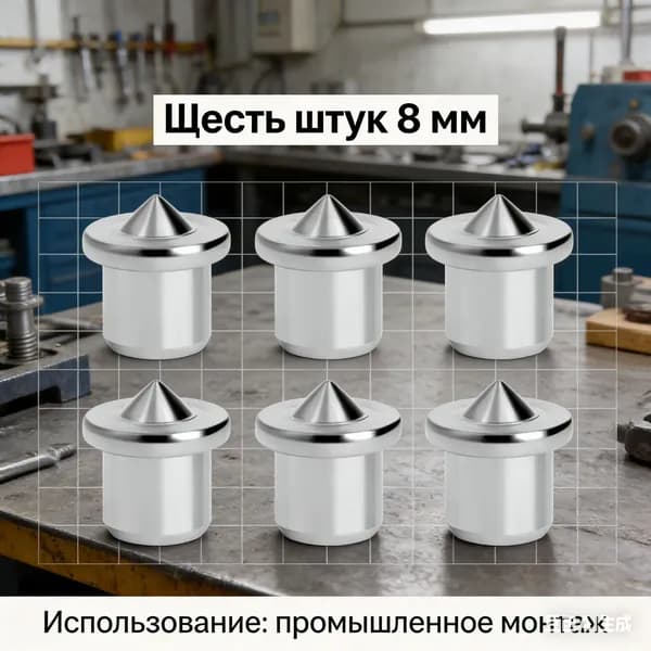 Центровка кернер для работы с деревянными шкантами 8мм. 6шт.