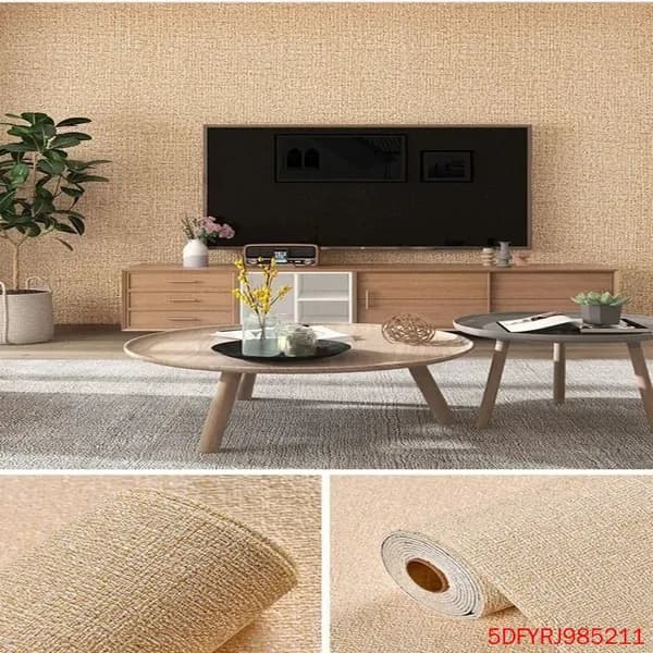 Самоклеящаяся 3D пенная ПВХ плитка лен чистый цвет 50см x 2.8/5м утолщенная настенная наклейка для ремонта и украшения дома