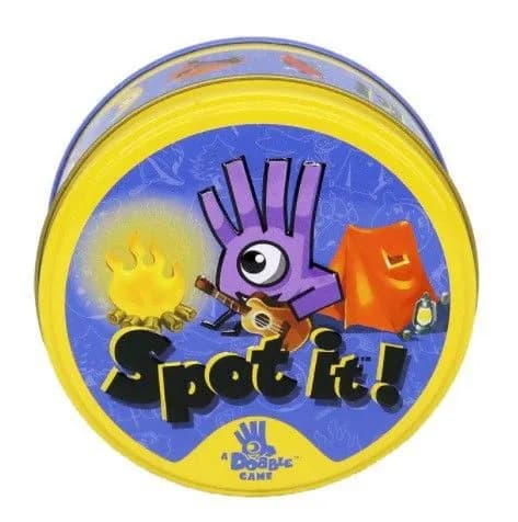 Spot it! настольная игра в металлической коробке, тема: Новое кемпинг, 55 карт, для детей и взрослых