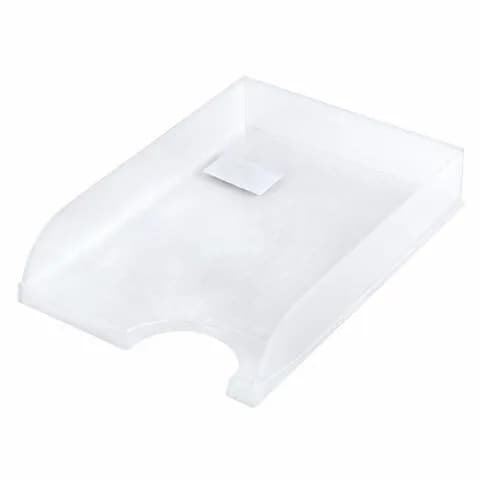 Лоток горизонтальный для бумаг BRAUBERG Standard, 350х253х65 мм, прозрачный, 238349. Товар уцененный