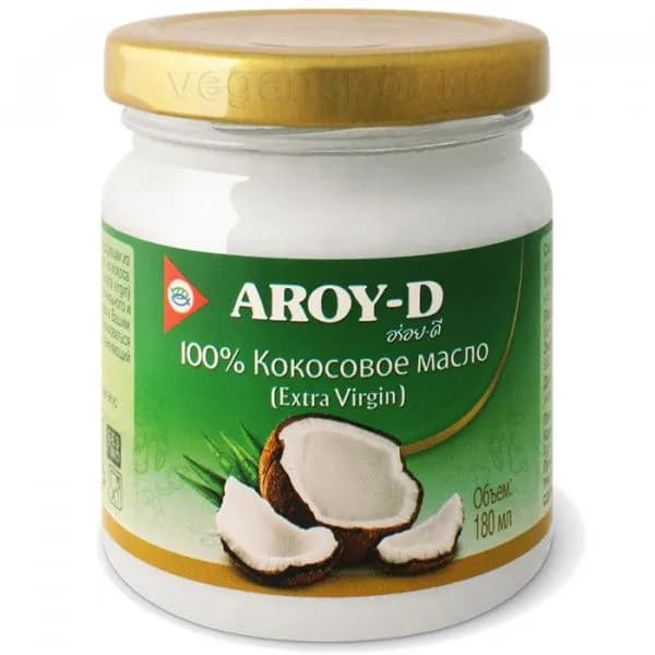 Кокосовое масло нерафинированное Aroy-D 180 г