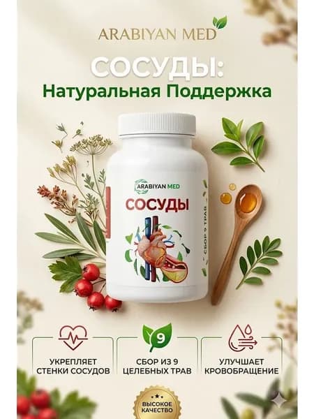 Капсулы для очищения сосудов, Arabiyan Med