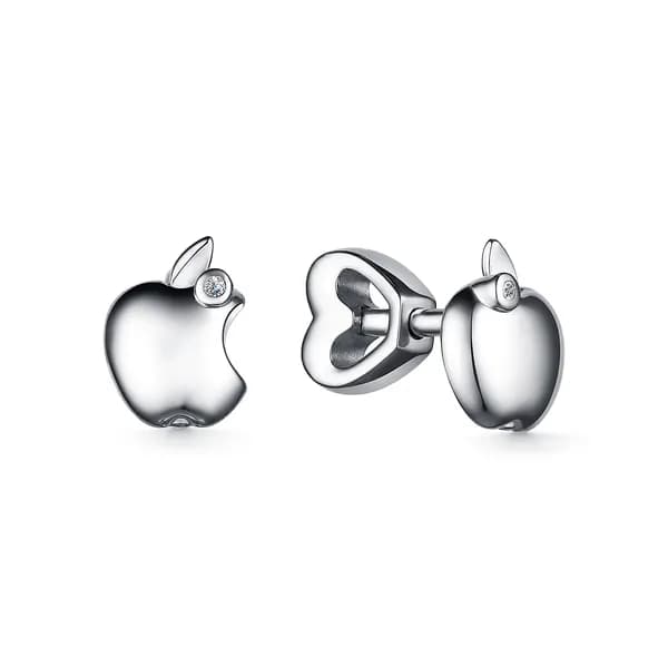 Серебряные серьги DIAMANT-ONLINE с бриллиантом 925 пробы