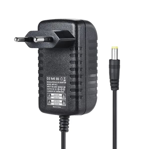 9V 2A Блок питания для гитарных эффектов с бас гитарой, вход 100-240V, евровилка
