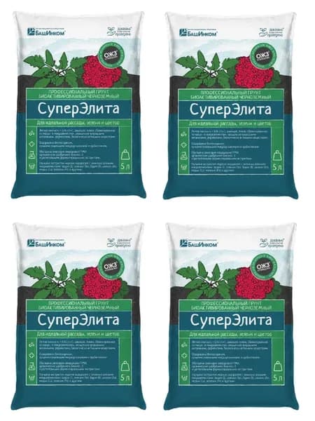 Грунт Супер Элита черноземный 5л (4шт)
