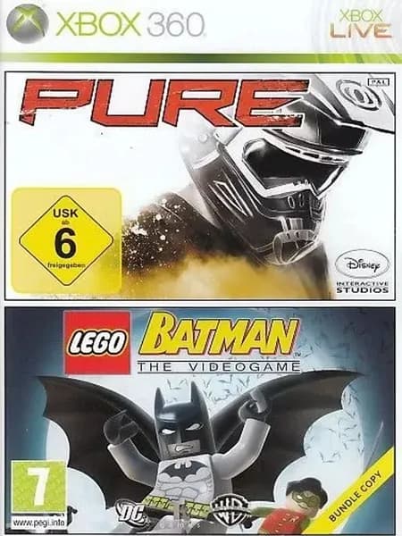 PURE and LEGO Batman The Video Game ENG Видеоигра на диске Xbox 360 Double Pack. Товар уцененный