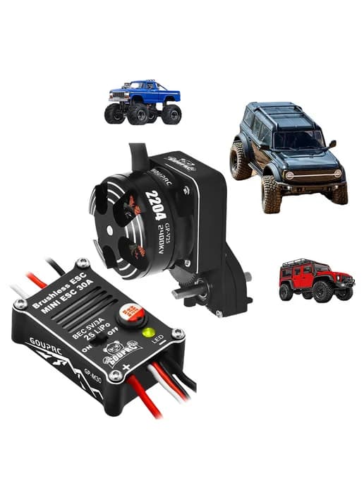 2204 2400KV мотор безколлекторный для SCX24 + трансмиссия, 3